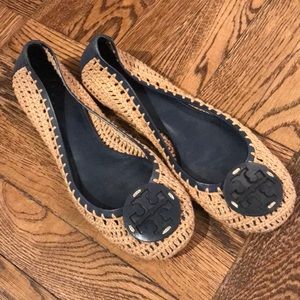 Tory Burch woven flats